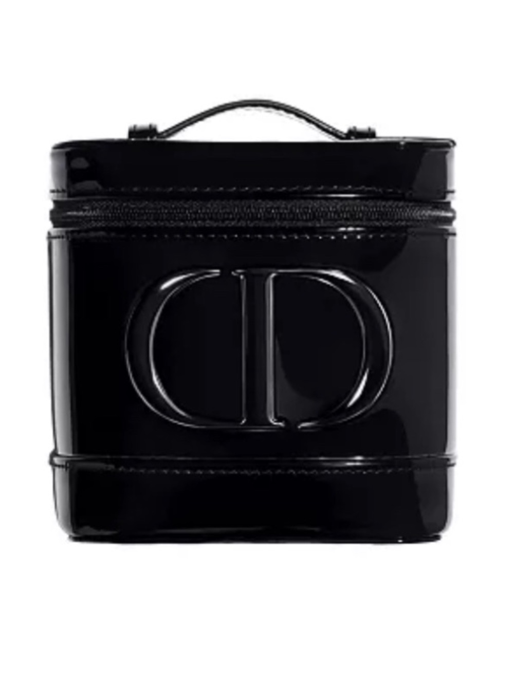 Authentic Dior Beauty Black Patent CD Vanity Cosmetic Case